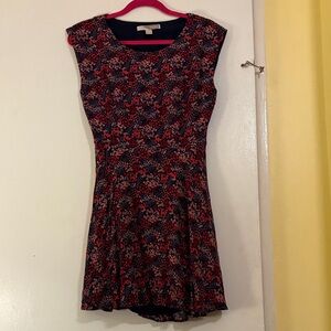 Forever 21 Red and Black Floral Mini Dress